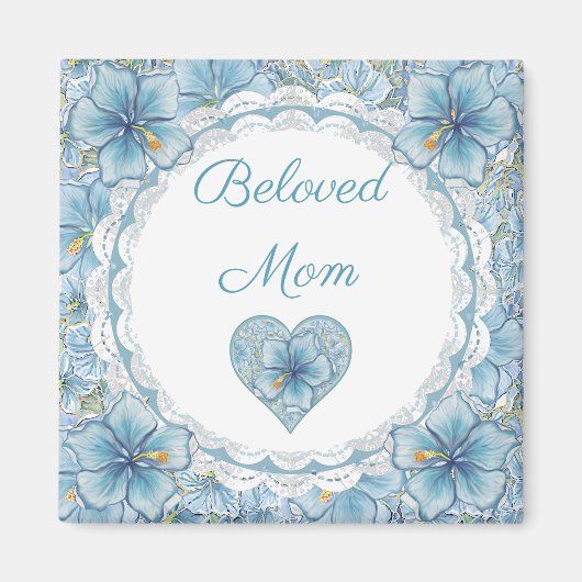 Hibiskus & Spitzenschuppen Magnet (Vorne)