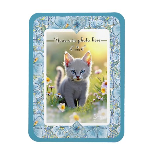 Hibiskus & Spitzenschuppen Magnet (Vertikal)