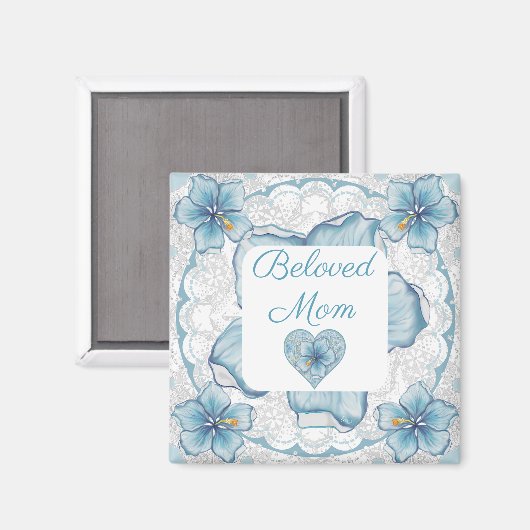 Hibiskus & Spitzenschuppen Magnet (Vorderseite/Rückseite)