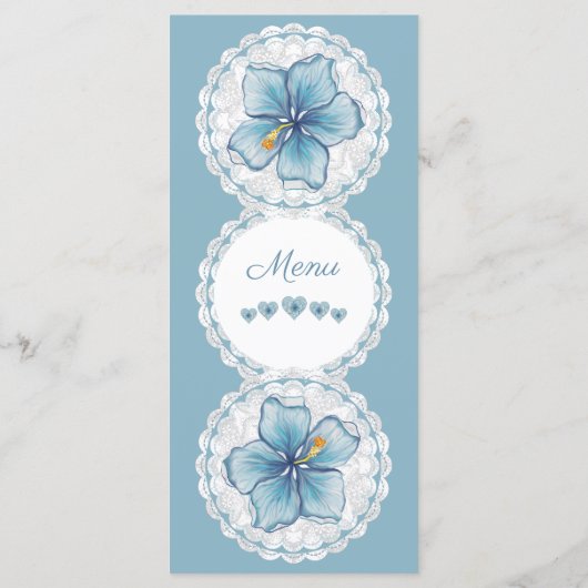 Hibiskus & Spitzenschuppen Menükarte (Rückseite)