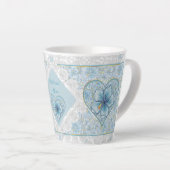 Hibiskus & Spitzenschuppen Milchtasse (Rechte Ecke)