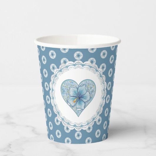 Hibiskus & Spitzenschuppen Pappbecher (Links)