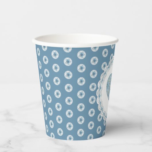 Hibiskus & Spitzenschuppen Pappbecher (Vorderseite)