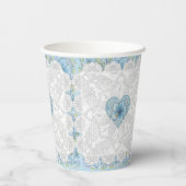 Hibiskus & Spitzenschuppen Pappbecher (Rückseite)