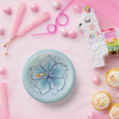 Hibiskus & Spitzenschuppen Pappteller (Party)