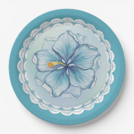 Hibiskus & Spitzenschuppen Pappteller