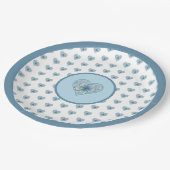 Hibiskus & Spitzenschuppen Pappteller (Schrägansicht)