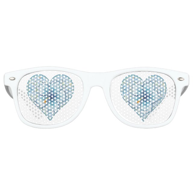 Hibiskus & Spitzenschuppen Partybrille (Vorderseite)