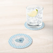 Hibiskus & Spitzenschuppen Runder Pappuntersetzer (Vor Ort)