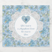 Hibiskus & Spitzenschuppen Schaumweinetikett (Einzelnes Label)