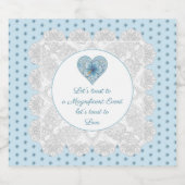 Hibiskus & Spitzenschuppen Schaumweinetikett (Einzelnes Label)