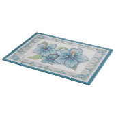 Hibiskus & Spitzenschuppen Schneidebrett (Ecke)