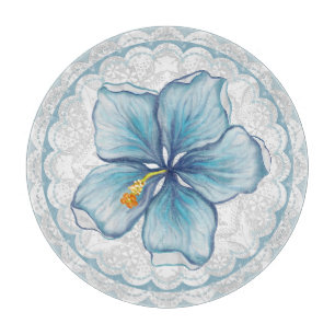 Hibiskus & Spitzenschuppen Schneidebrett