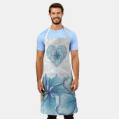 Hibiskus & Spitzenschuppen Schürze (Getragen)