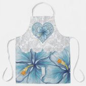 Hibiskus & Spitzenschuppen Schürze (Vorderseite)