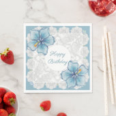 Hibiskus & Spitzenschuppen Serviette (Beispiel)