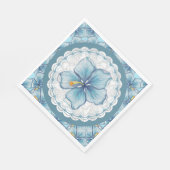 Hibiskus & Spitzenschuppen Serviette (Ecke)