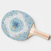 Hibiskus & Spitzenschuppen Tischtennis Schläger (Seitenansicht)