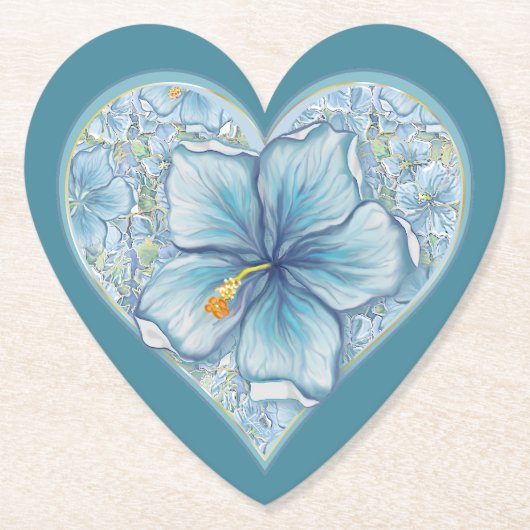 Hibiskus & Spitzenschuppen Untersetzer (Vorderseite)