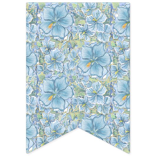 Hibiskus & Spitzenschuppen Wimpelkette (Zweite Fahne)