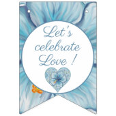 Hibiskus & Spitzenschuppen Wimpelkette (Zweite Fahne)