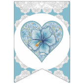 Hibiskus & Spitzenschuppen Wimpelkette (Erste Fahne)