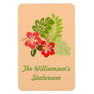 Hibiskus Stateroom Tür-Markierung Magnet