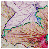 Hibiskus Stoff (Nahaufnahme)