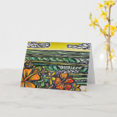 Hibiskus Surf Grußkarte Karte (Gelbe Blume)