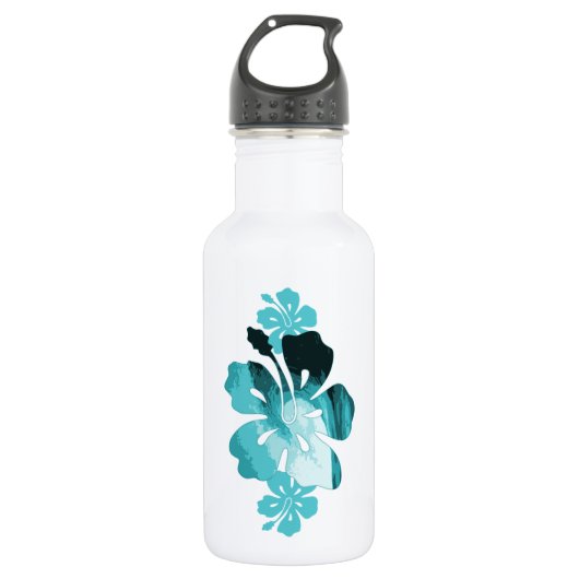 Hibiskus-Surf-Stil Edelstahlflasche (Vorderseite)