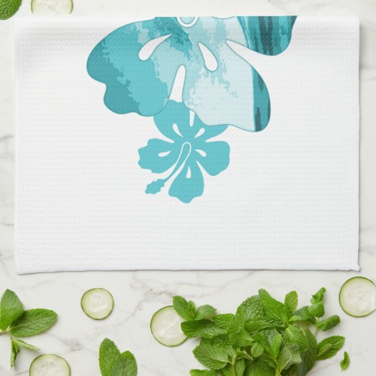 Hibiskus-Surf-Stil Handtuch (Gefaltet)