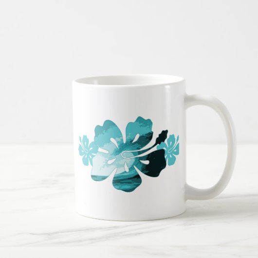 Hibiskus-Surf-Stil Kaffeetasse (Rechts)