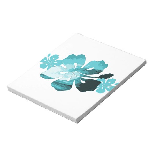Hibiskus-Surf-Stil Notizblock (Rotiert)