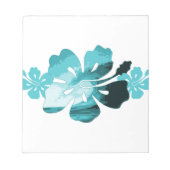 Hibiskus-Surf-Stil Notizblock (Vorderseite)