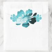 Hibiskus-Surf-Stil Rechteckiger Aufkleber (Tasche)