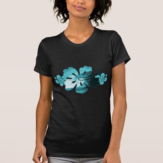 Hibiskus-Surf-Stil T-Shirt (Vorderseite)