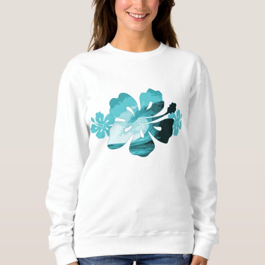 Hibiskus Surf Sweatshirt (Vorderseite)