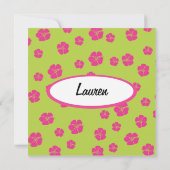 Hibiskus Surfboard Einladung (Rückseite)