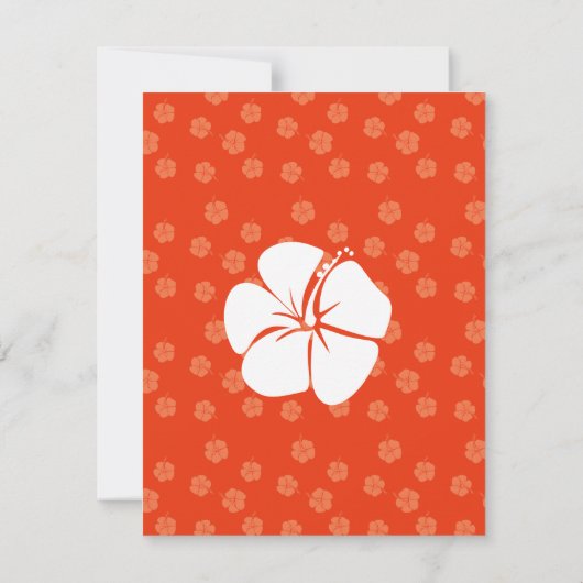 Hibiskus Surfboard Einladung (Rückseite)