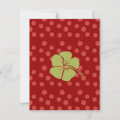 Hibiskus Surfboard Einladung (Rückseite)