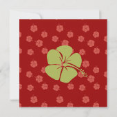 Hibiskus Surfboard Einladung (Rückseite)