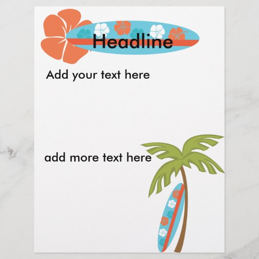 Hibiskus Surfboard Flyer (Vorne)