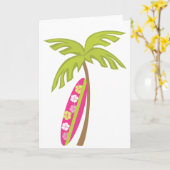 Hibiskus Surfboard Karte (Gelbe Blume)