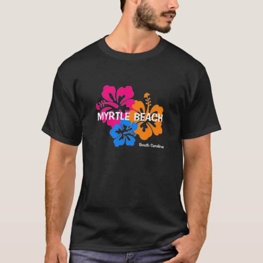 Hibiskus-T-Shirt Myrtle Beach South Carolina T-Shirt (Vorderseite)