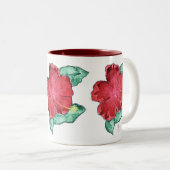 Hibiskus-Tassen u. Trinkbehälter Zweifarbige Tasse (VorderseiteRechts)