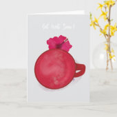 Hibiskus-Tee Karte (Gelbe Blume)