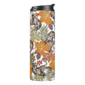 Hibiskus-Tigermuster Thermosbecher (Nach links gedreht)