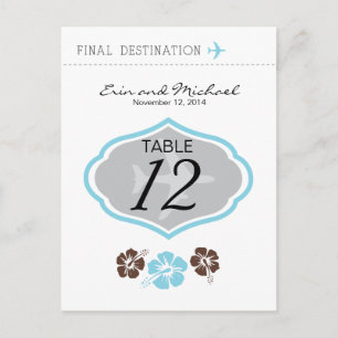 Hibiskus-Tischkarte Postkarte