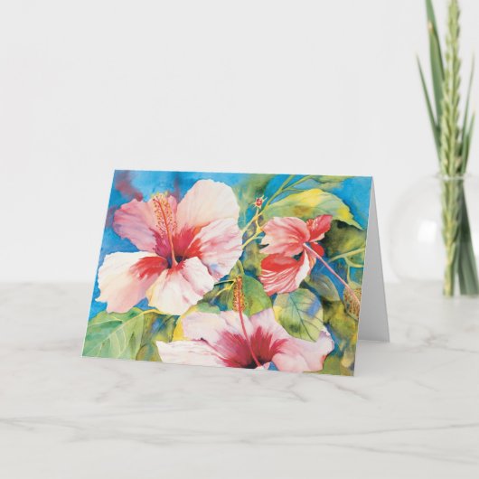 Hibiskus Triad Karte (Vorderseite)