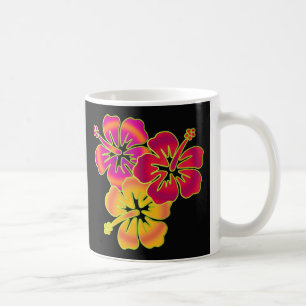 Hibiskus Trio   BG schwarz Kaffeetasse